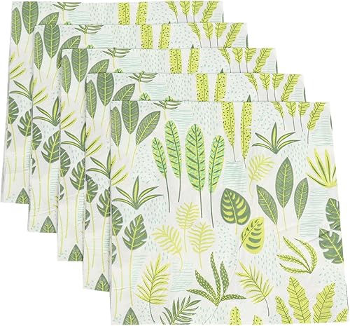 Miniatura 5 de 20 servilletas desechables verdes Servilletas de cena de 2 capas impresas botánicas Servilletas de papel para cenas, fiestas, uso diario