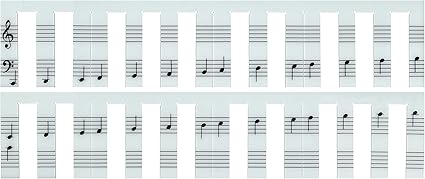 Amazon ピアノ音符シート 水色 ピアノ キーボードアクセサリ 楽器 音響機器