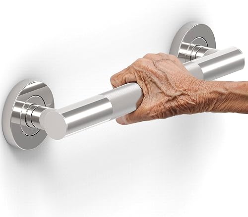 Miniatura 4 de AmeriLuck Barra de seguridad de baño de diseñador con agarre antideslizante Peened Grip, capacidad de carga de 500 libras compatible con ADA,