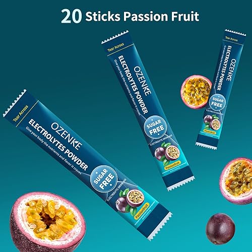 Miniatura 3 de Paquetes de electrolitos en polvo, electrolitos sin azúcar, paquetes de hidratación, mezcla de bebida portátil con electrolitos para una hidratación