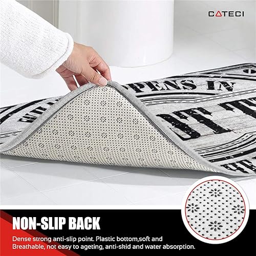 Miniatura 5 de COTECI Divertida alfombrilla para bañera de hidromasaje, lo que sucede en la bañera de hidromasaje, tapete reutilizable y duradero, lavable,