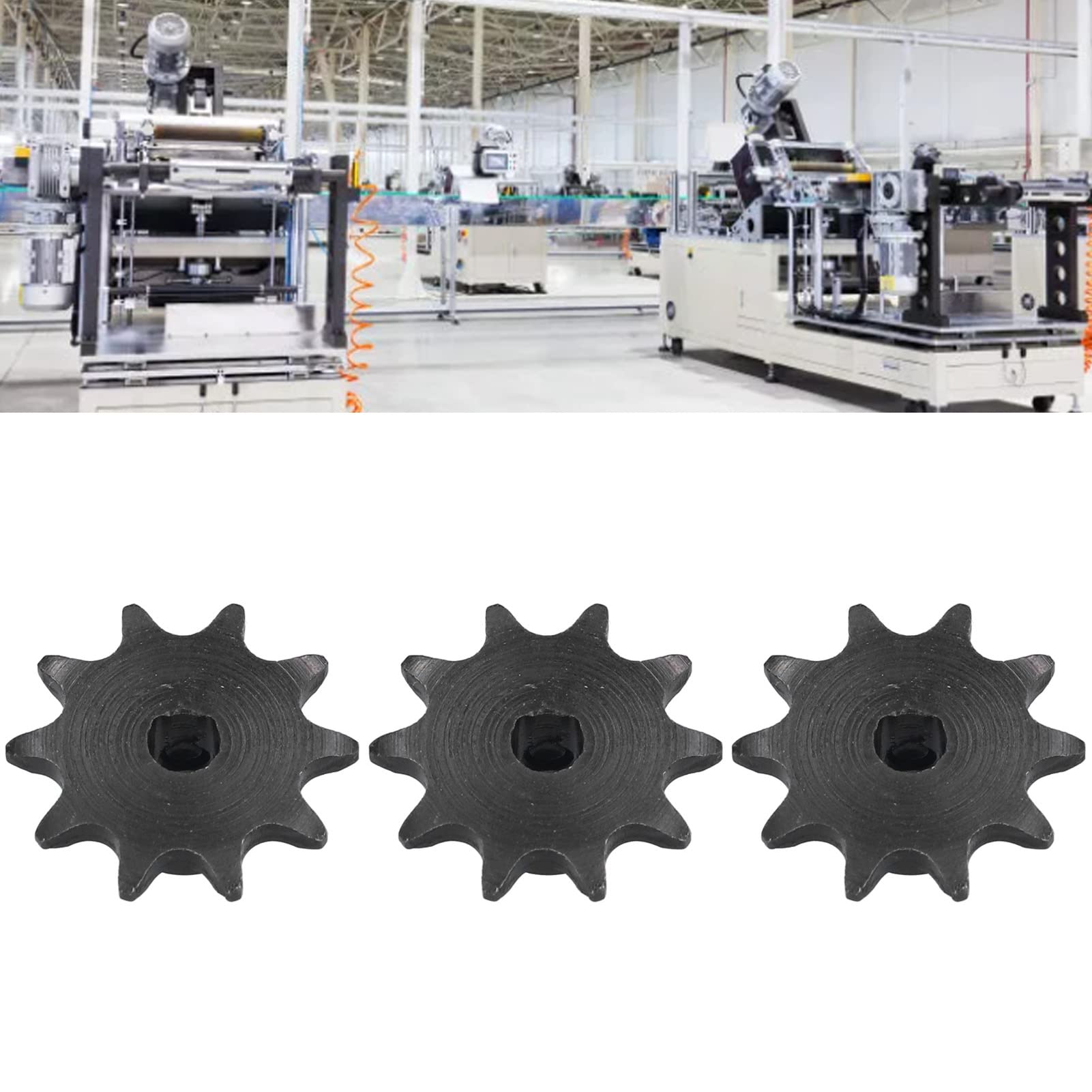 Set 3 Pignoni In Acciaio 10 Denti - Foro D Da 6mm Per Trasmissione Meccanica - Foto 2