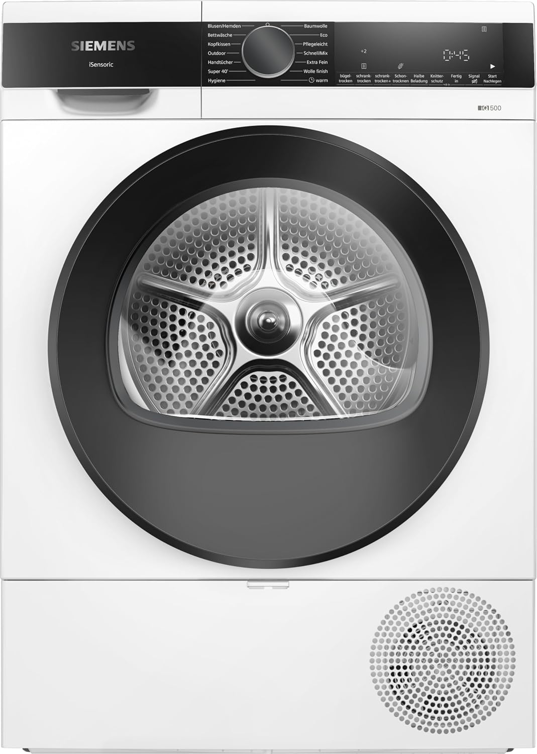 Siemens WQ33G2D41 iQ500 Sèche-linge Pompe à Chaleur 9kg Classe C speedPack autoDry Demi-Charge Ecran LED