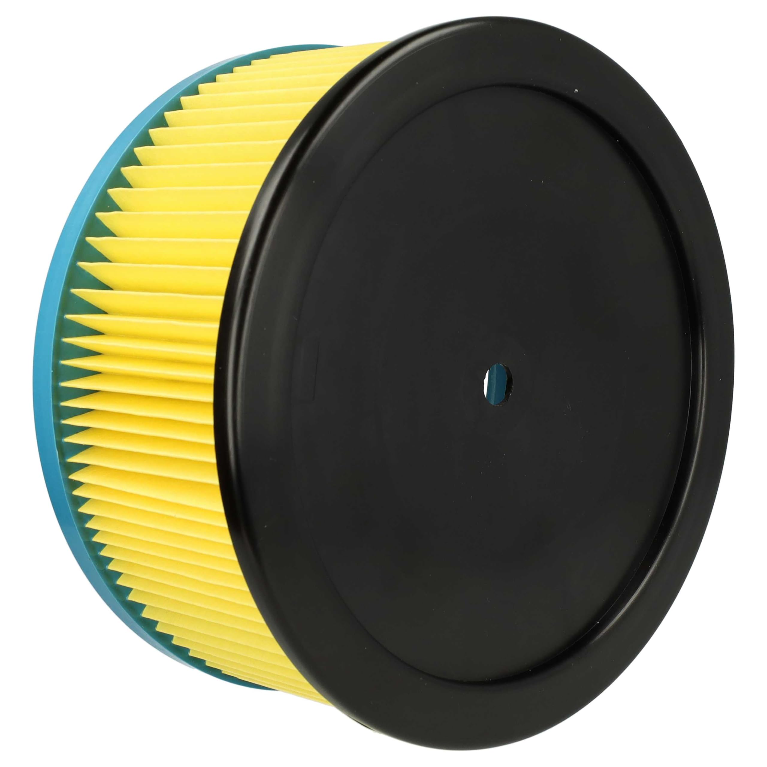 vhbw 8 x filtr harmonijkowy kompatybilny z odkurzaczem Stier SNT-32 Premium, SNT-20 Premium - filtr wkładu żółto-czarny, niebieski, zmywalny