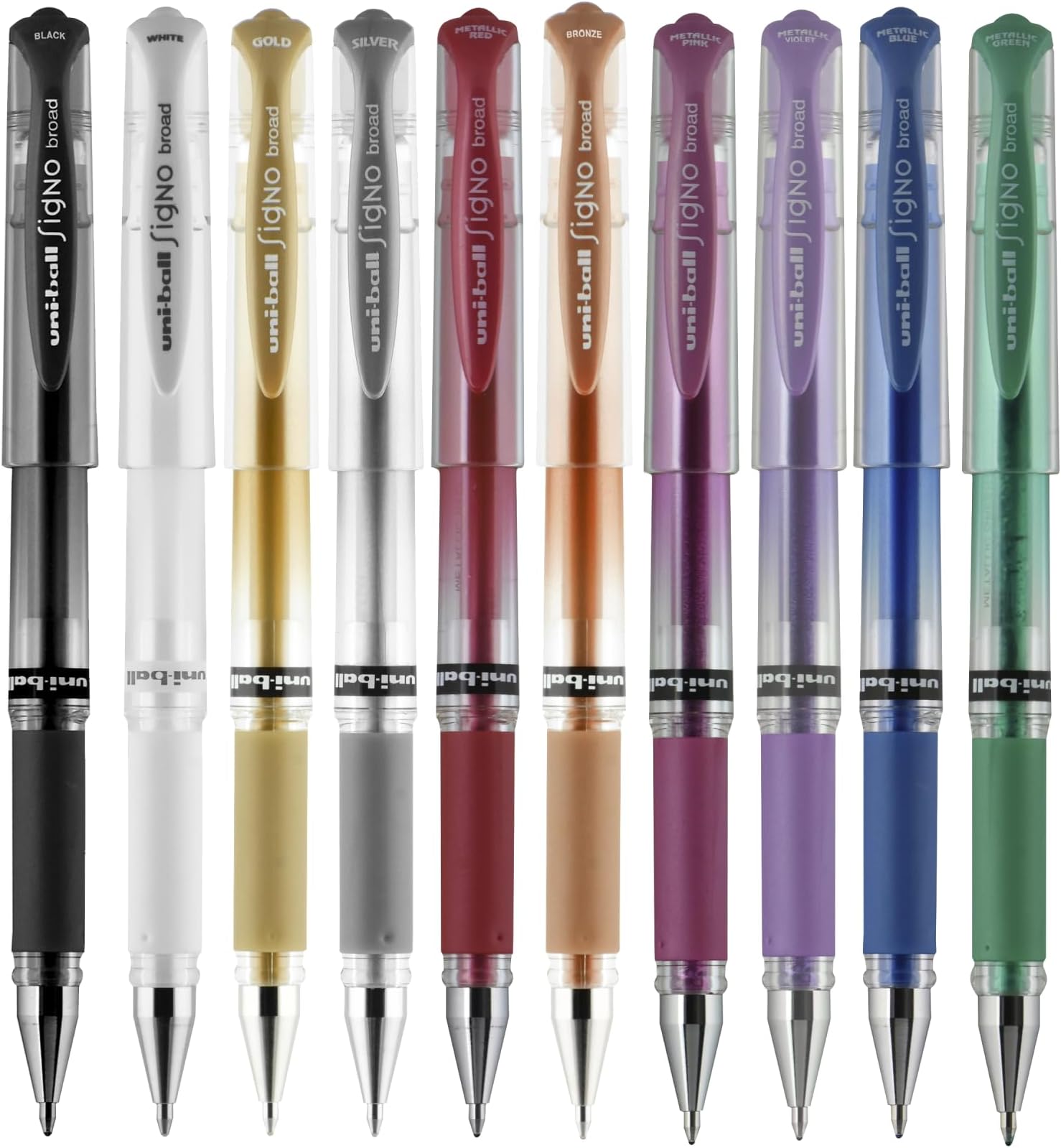 Signo Gel Impact Pen Set, Bold Point (1.0mm), Assorted Ink, 10 Count