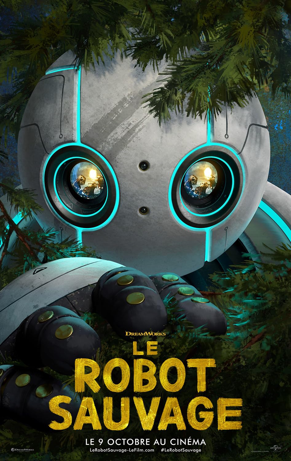 Affiche De Film Le Robot Sauvage - Reproduction Vintage - Multicolore - Cadre Moyen - Décoration Murale