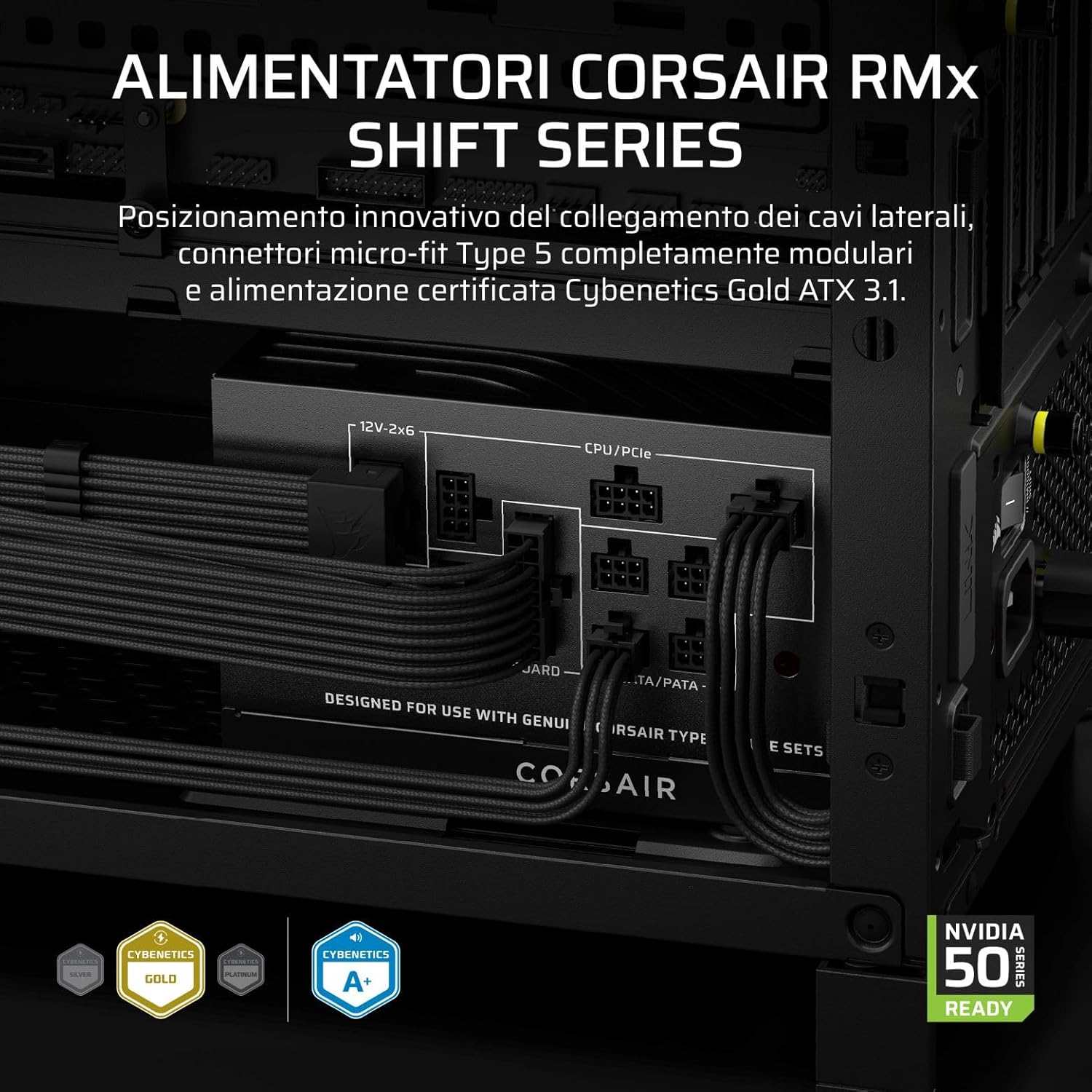 CORSAIR RM850x SHIFT (2025) Alimentatore ATX Completamente Modulare - Interfaccia Laterale Modulare - Alimentatore - Immagine 1