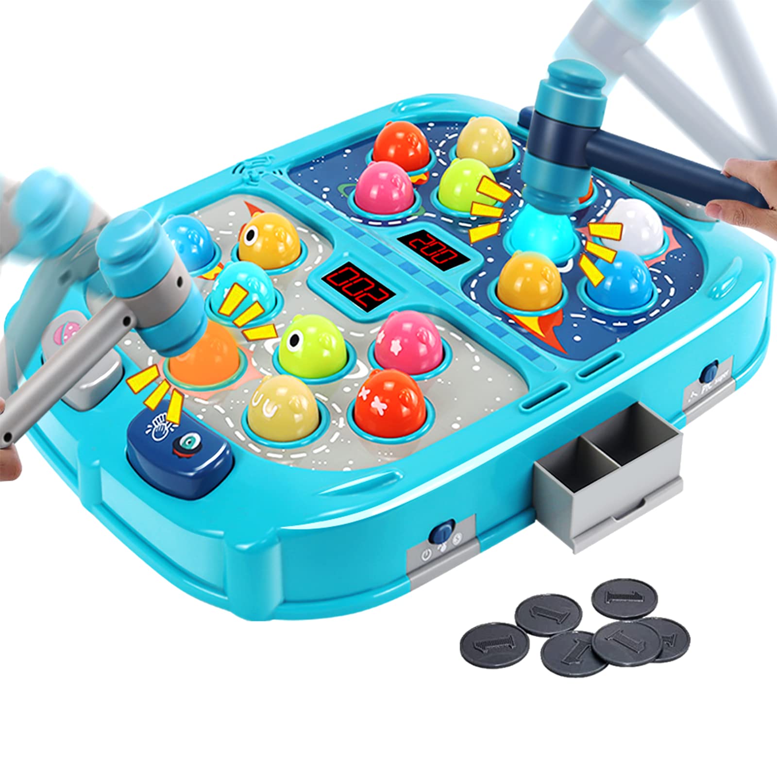 Amazon.com: EPAPHRAS Whack Mole Game Toy for 3+ Year Old, Large Size  Pounding Toy with PK Mode, Interactive Educational Toys Early Developmental  Toys for Kids, Birthday Item : Toys & Games