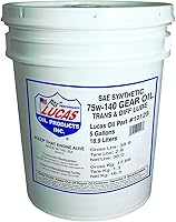 Vista 1 de Lucas Oil 10123 SAE 75W-140, aceite sintético para engranajes - 5 galones
