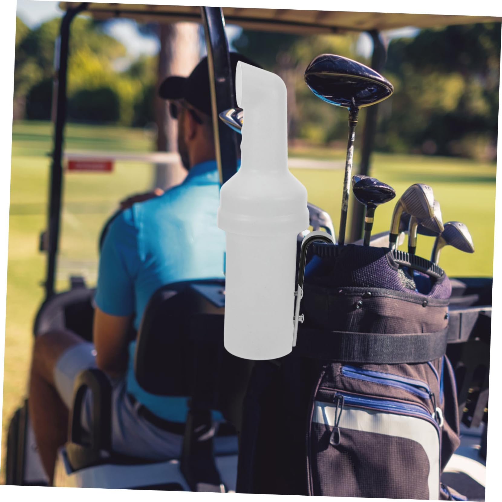 ibasenice Golfwagen Hängende Sandflasche aus Kunststoff Sandflasche mit Großer Kapazität und Einfacher Bedienung für Golfwagen Zubehör zum Golfspielen