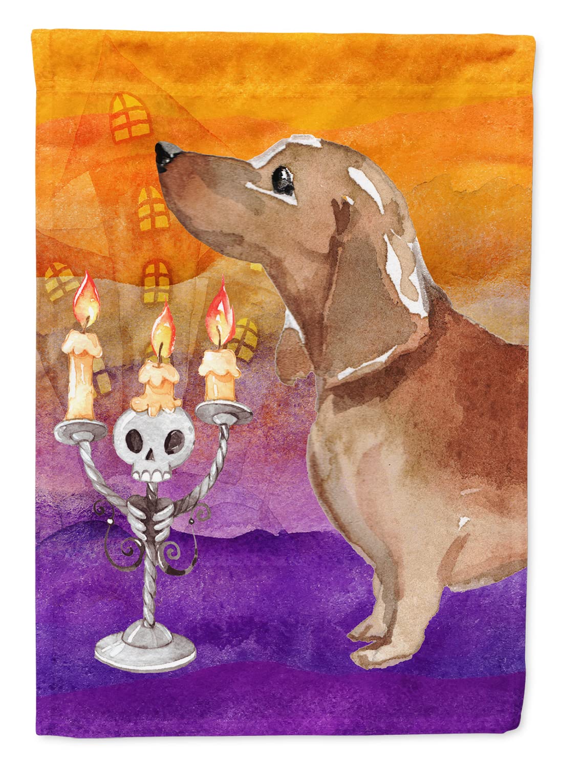 Drapeau Dachshund rouge Halloween Caroline's Treasures grand pavillon toile décoration extérieure maison