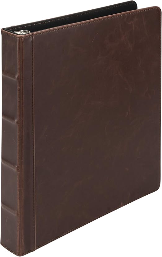 Samsill Vintage Hardback 3 Ring Leather Binder