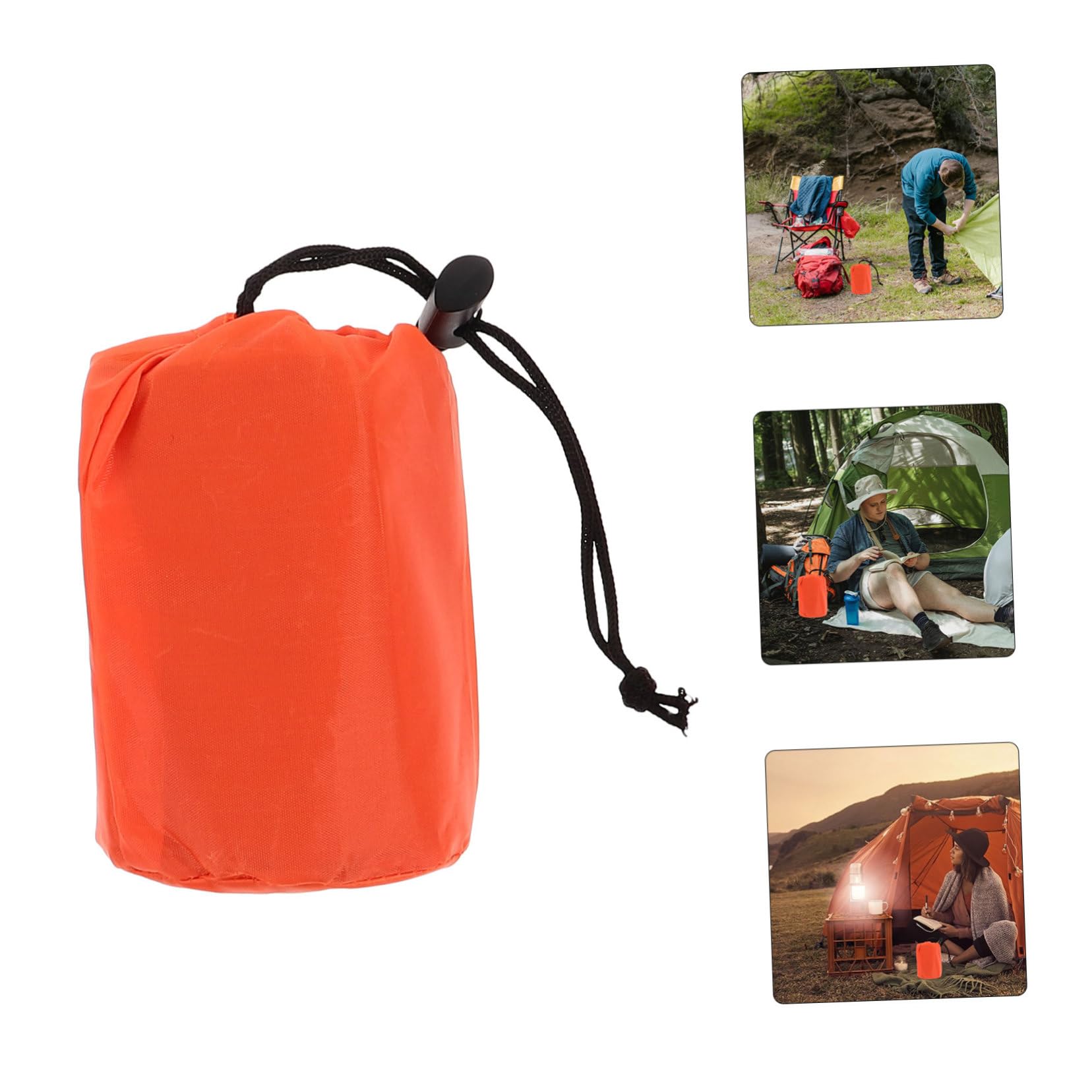 3satz Thermischer Notfall-Schlafsack Tragbarer Schlafsack Mit Verstellbarem Kordelzug Wasserabweisend Für Camping Und Wandern Outdoor Überlebensdecke Robuste Konstruktion