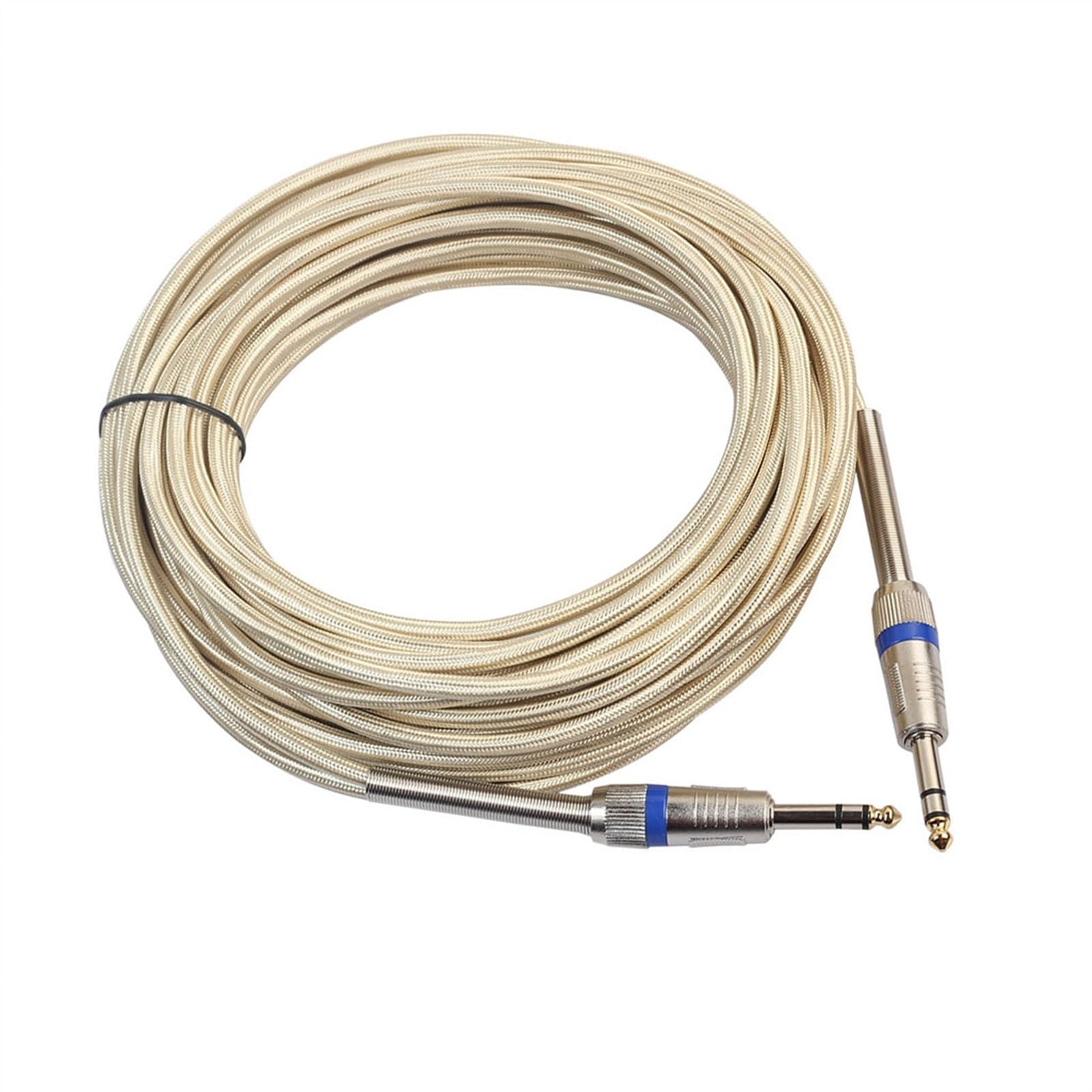 kabel audio instrumentu muzycznego 6.3 Stereo Męski Do Męskiego Mikrofonu Gitarowego Elektrycznego Złoty(15m)