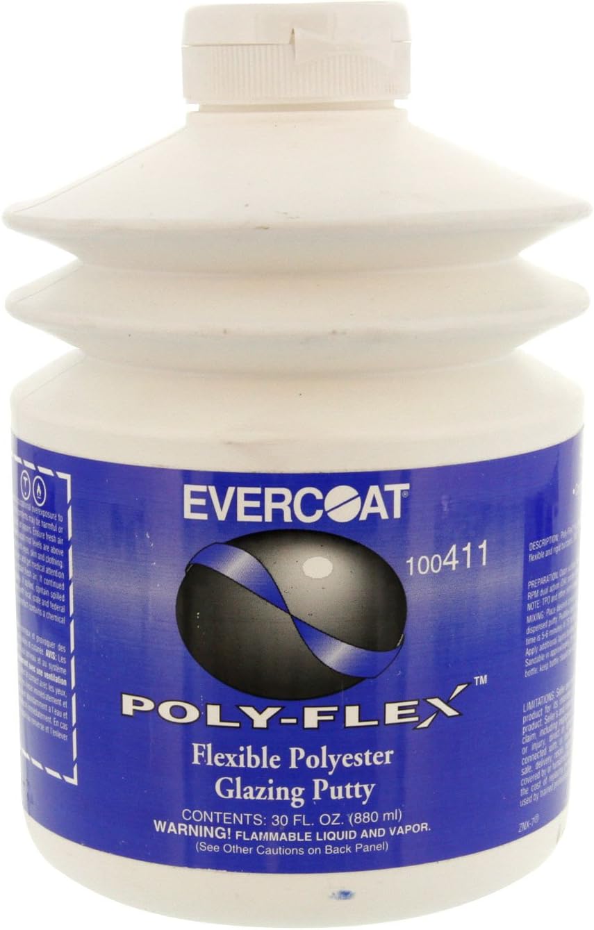 PolyFlex Flexible Polyester Glazing Putty, 30 oz. Automotive