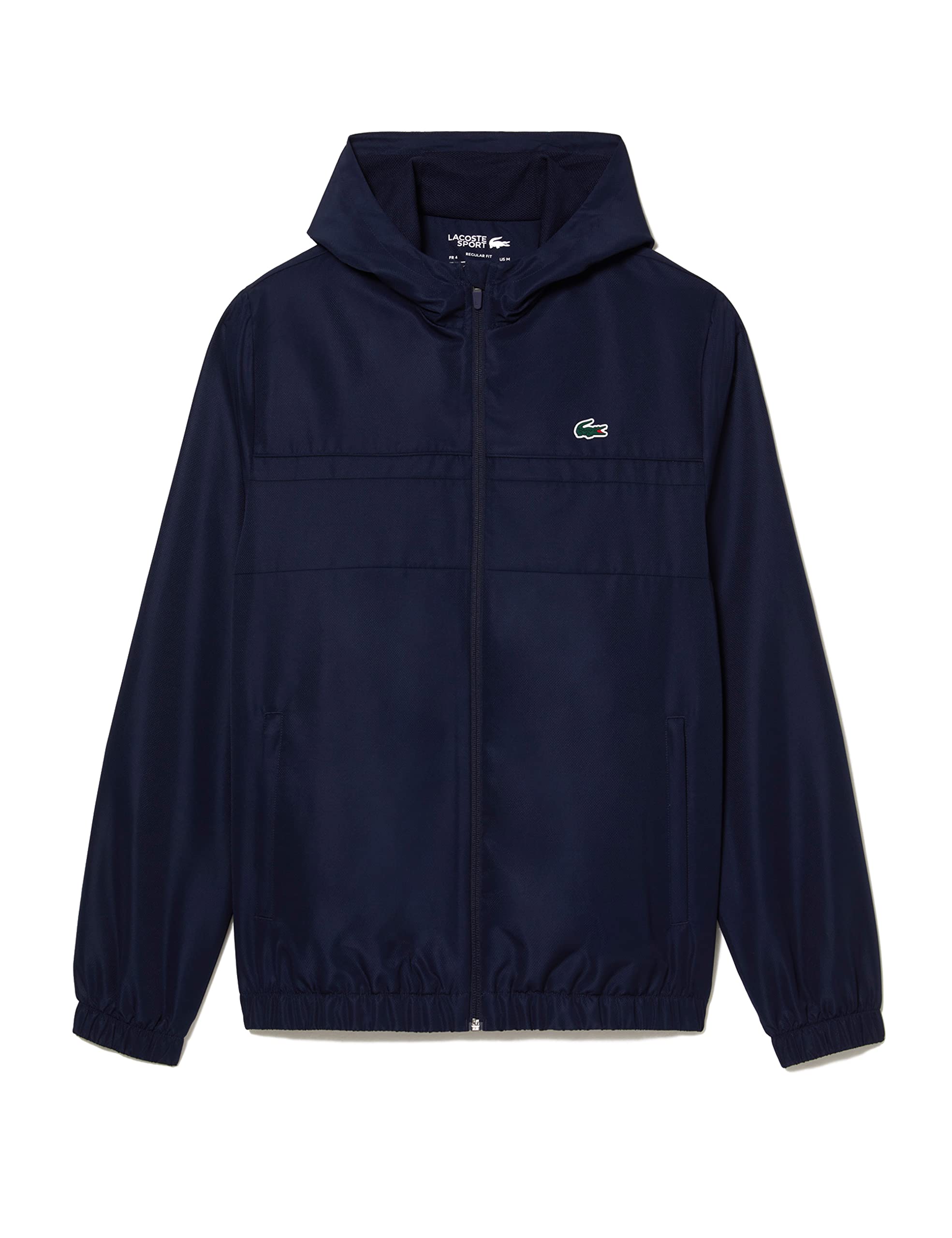 Lacoste Mens Zipped Hooded Sport Jacket Navy M