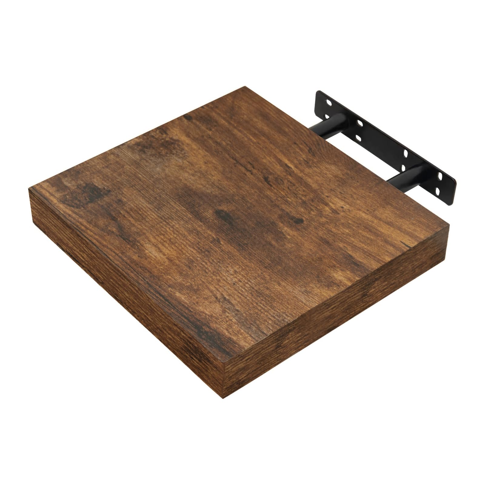 WOLTU Schweberegal Wandregal freischwebend Regal Wandboard Bücherregal Holz Board für Bücher, Bilder, Deko 30x23x3.8cm Vintagebraun RG9371hov