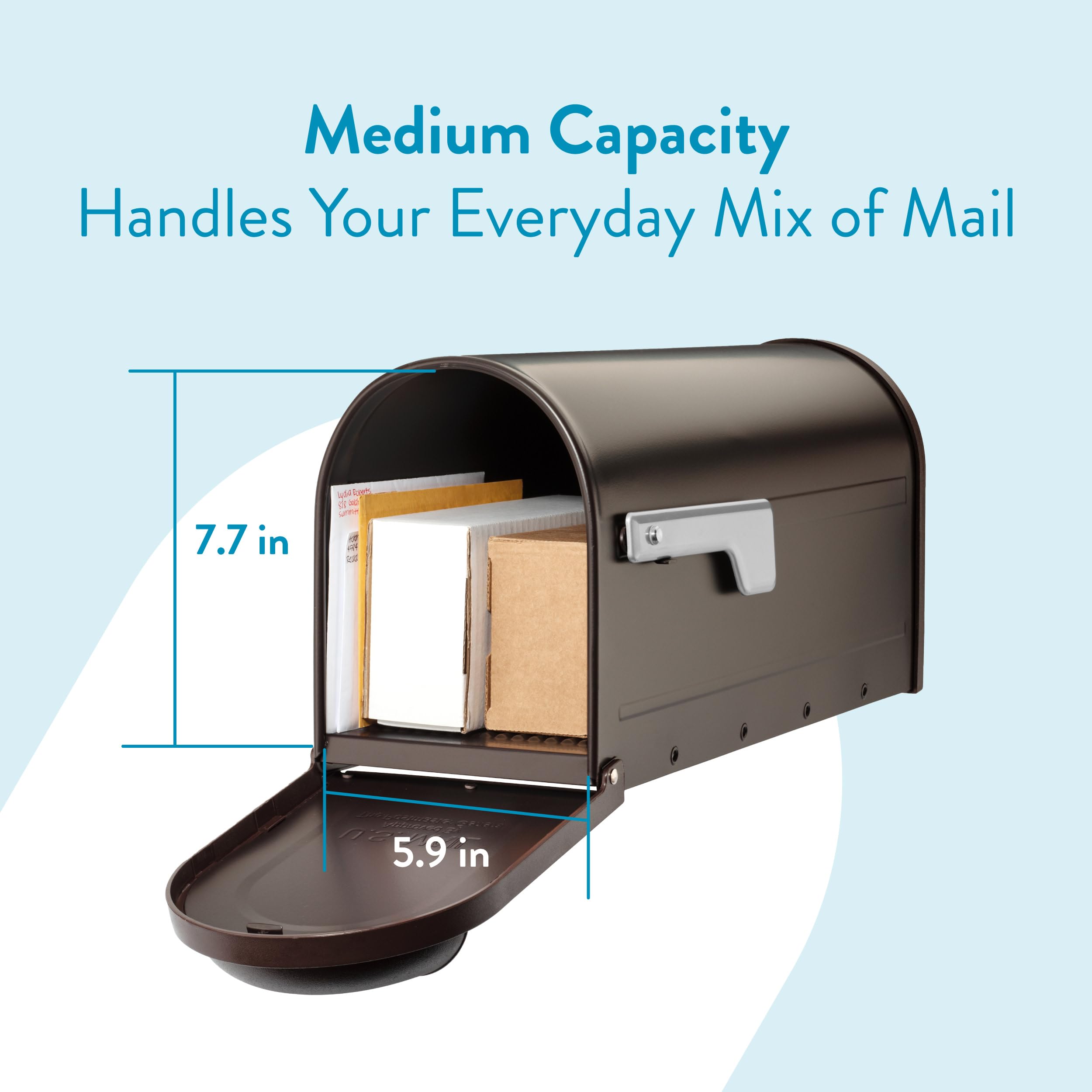Architectural Mailboxes 8830RZ-10 Skrzynka pocztowa Winston Post Mount, Wcierany Brąz