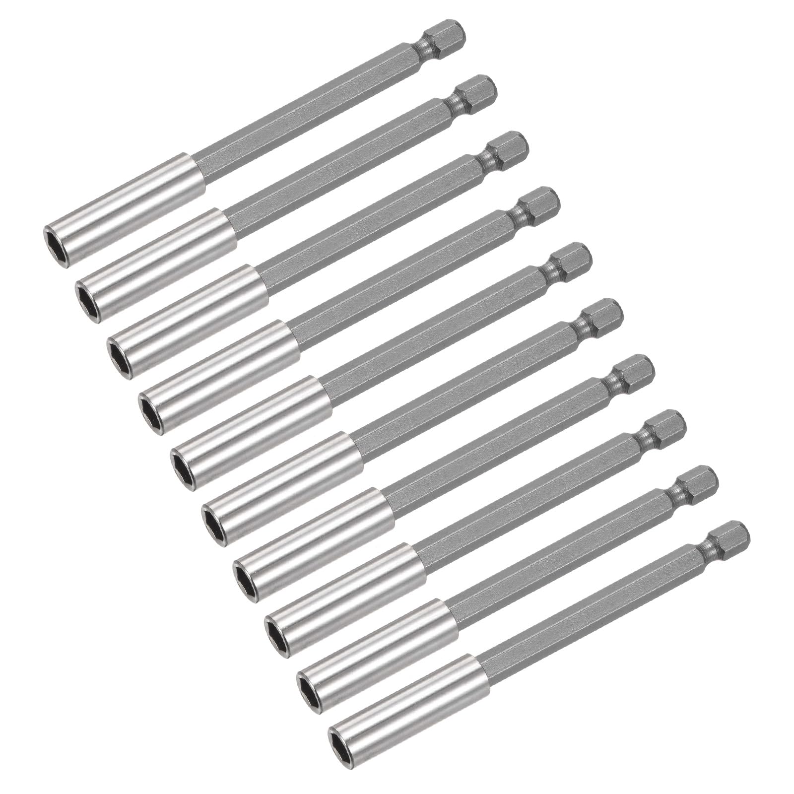 uxcell 10pcs 1/4 Inch Hex Shank by 4 Inch Magnetic Bit Holder Extension, Quick Release Screwdriver Drill Power Tool