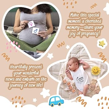 Pregnancy Announcement Set, Coming Soon Baby Announcement for New Parents