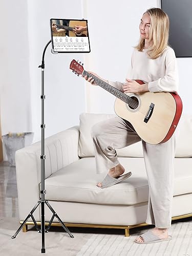 Miniatura 7 de elitehood Soporte de piso para iPad Pro, trípode de cuello de cisne de 70 pulgadas para iPad Pro 12.9 13 pulgadas, Air 13 11, soporte de trípode de