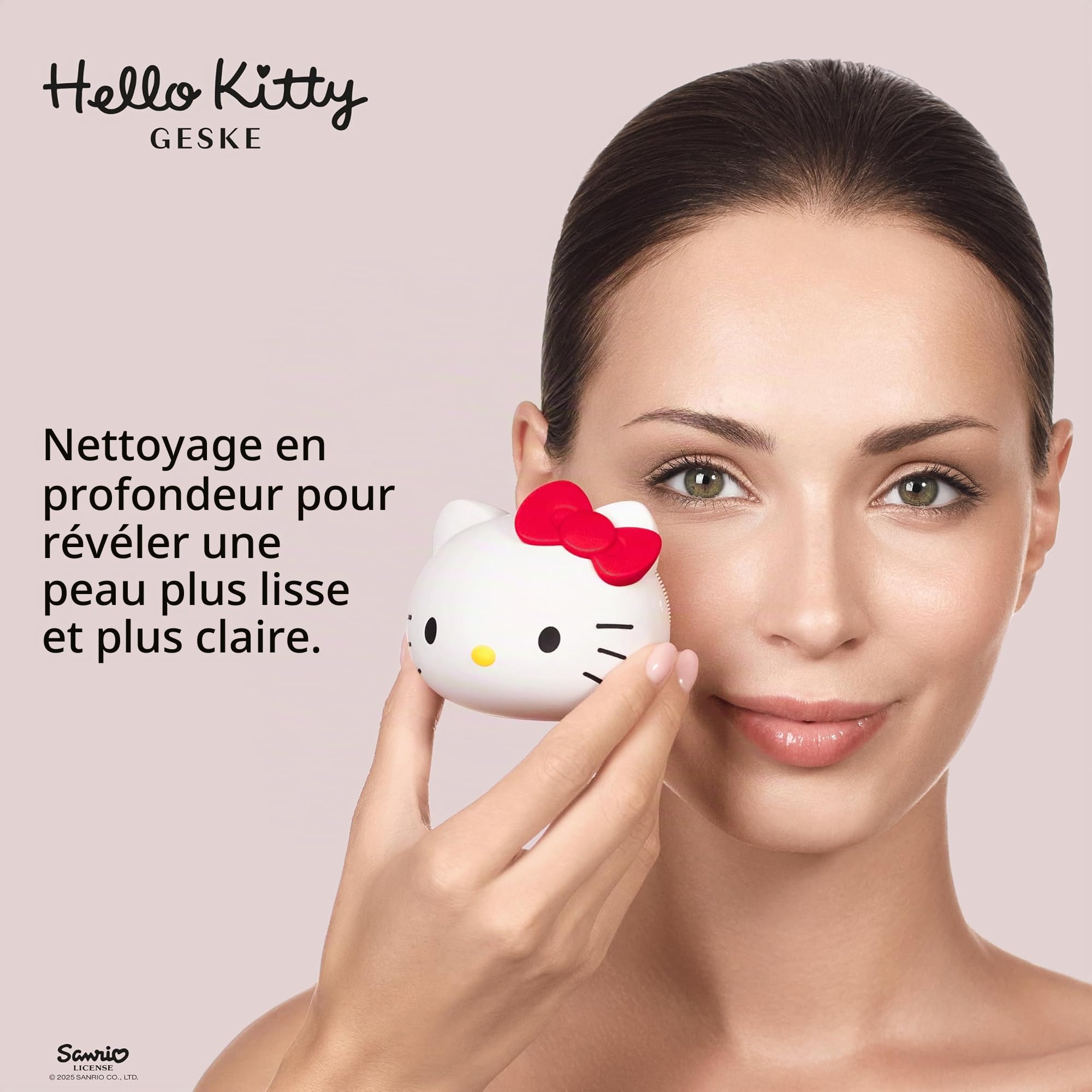 GESKE x Hello Kitty | Brosse faciale sonique SmartAppGuided™ | 4 in 1 | Brosse nettoyante visage électrique | Brosse nettoyage | Brosse faciale | Nettoyage peau | Soins de la peau | Nettoyage doux