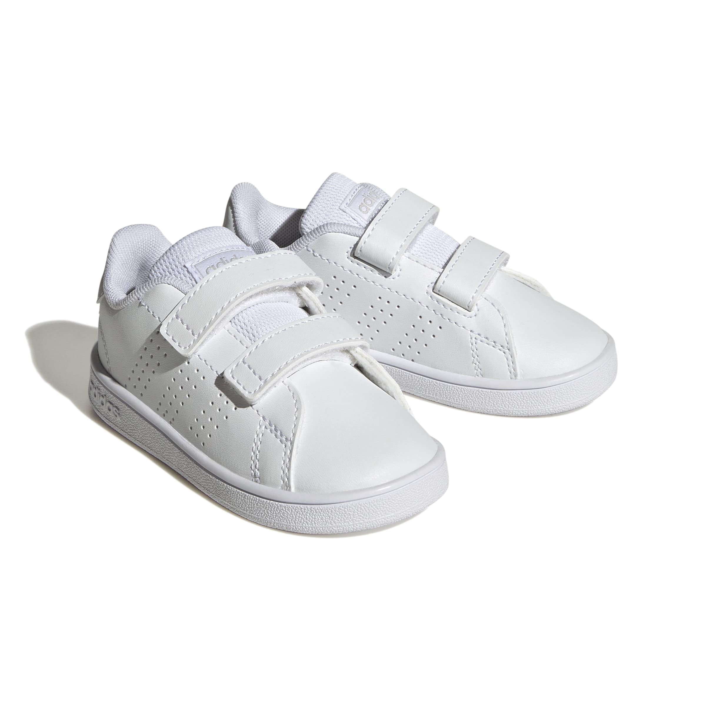 adidas Uniseks - niemowleta Advantage Lifestyle Court Two Hook-And-Loop Shoes, ftwr white/ftwr white/grey one, 26 EU