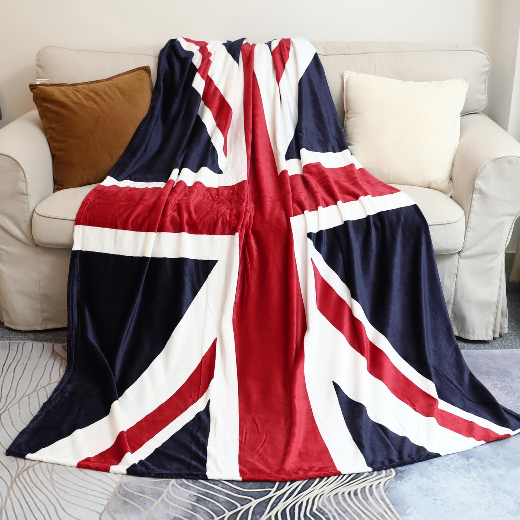 Sviuse British Flag Blanket, Super Soft Union Jack Throw Blanket UK British Stuff British Gifts for Bed Couch Chair Twin Size British Items 60x80 inches