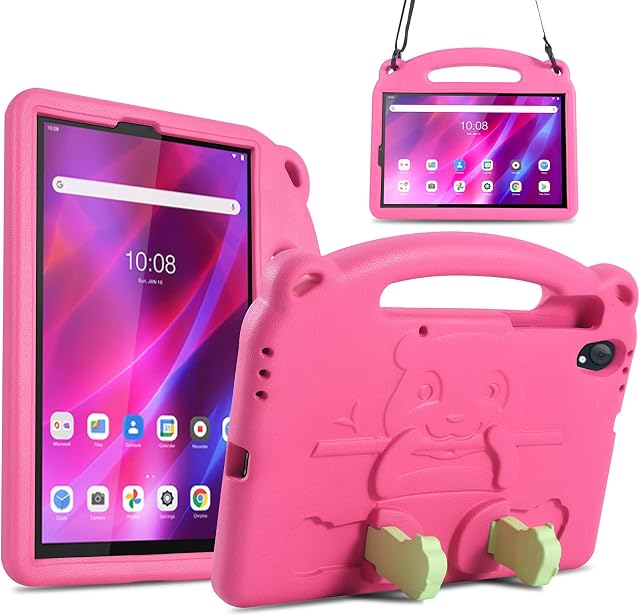 KAVON for Lenovo Tab M10 FHD Plus Case 10.3 Inch(TB-X606F) Kids ,EVA Foam with Stand & Shoulder Strap Tablet Case for Lenovo M10 PLus 2nd Gen/Lenovo Tab K10 (Rose+Mint Green)