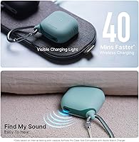 Vista 6 de Catalyst Funda impermeable para AirPods 4, protección contra caídas para Apple AirPods de 4ª generación con mosquetón, funda de silicona de carga