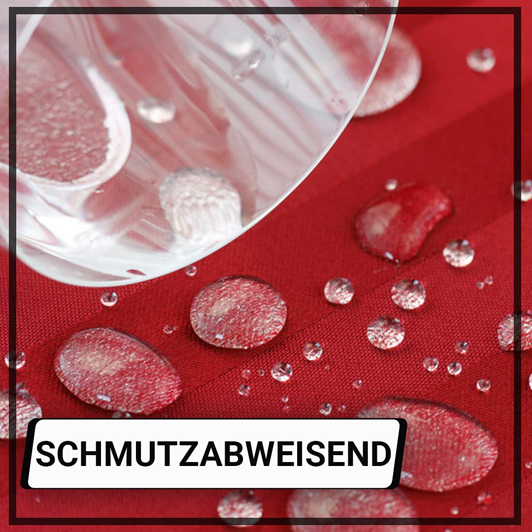 Weihnachtstischdecke Fleckenresistente Schmutzabweisend Zweiseitig Tischdecke Weihnachten Advent - Polyester Rot Grau Elegante Weihnachtstisch Deko (140x280 cm, Grau)