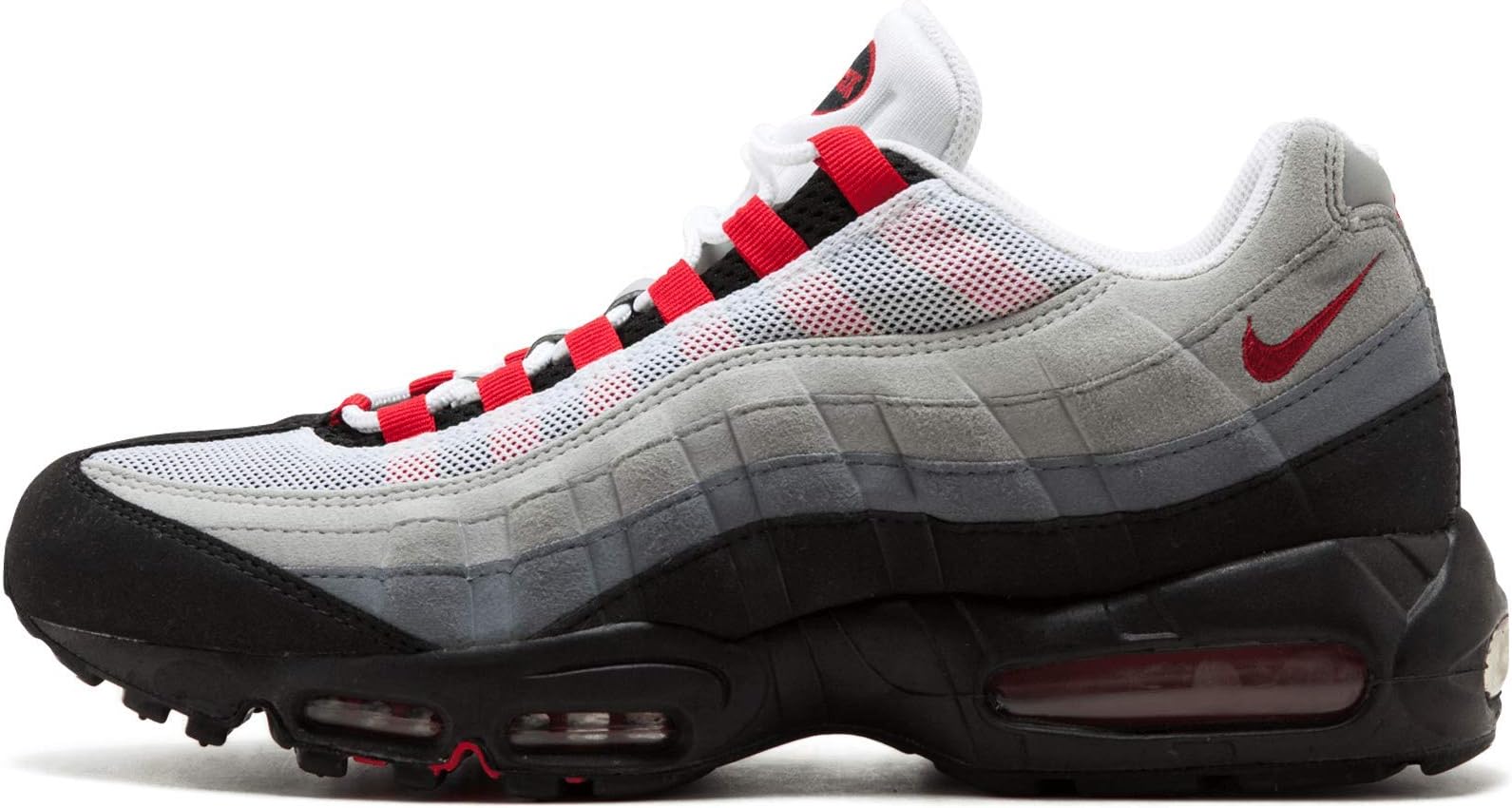 Nike Mens Air Max 95 White/SPRT Rd-NTRL Gry-MDM Gry 609048 165 - Size 10.5