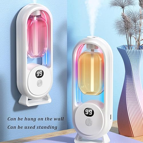Miniatura 8 de Difusor de aceite esencial montado en la pared, difusor de aceite esencial montado en la pared, 3 niveles de potencia en aerosol envolvente de 360,