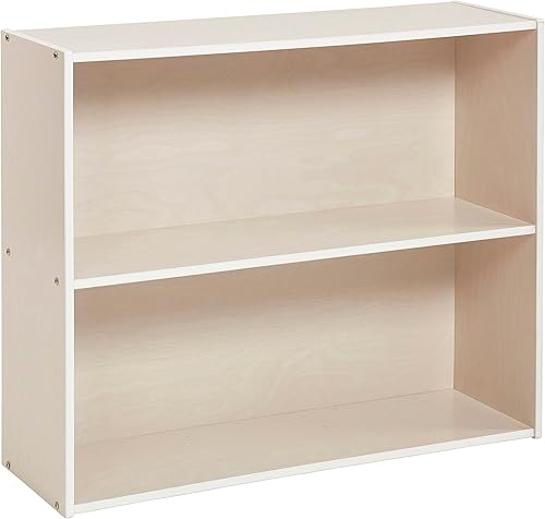 Miniatura 14 de ECR4Kids Streamline - Armario de almacenamiento con 2 estantes, 30 pulgadas, estantería para niños, color natural Natural,Blanco Cal,Gris (Grey Wash)