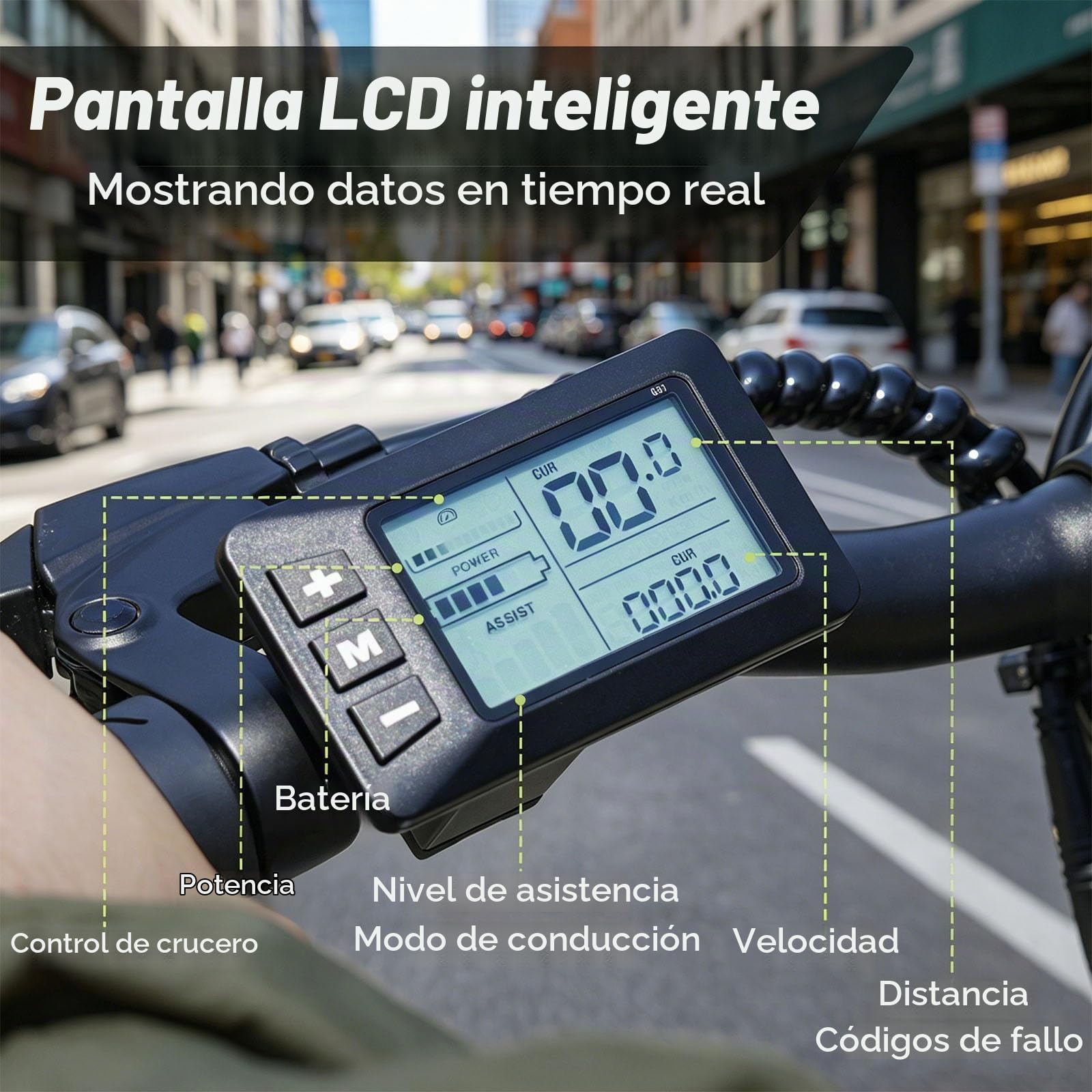 A02 Bicicleta Electrica Plegable 14 Pulgadas - Bici Electrica con Batería de 36V 6.5Ah, 250W Motor, Todo Terreno Ebike para Adulto, Alcance de 15-30 km E-Bike, Unisex Adulto Bici Electrica