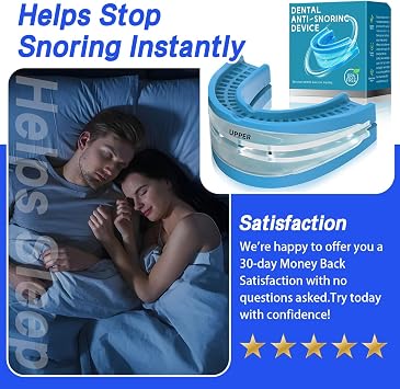 Anti Snoring Devices for Sleep,Adjustable Anti Snoring Device Mouth Guard,Sleeping Snore Stopper Mouthpiece,Anti Snore Mouthpiece Device Stop Snoring Aids for Women Men (Blue)