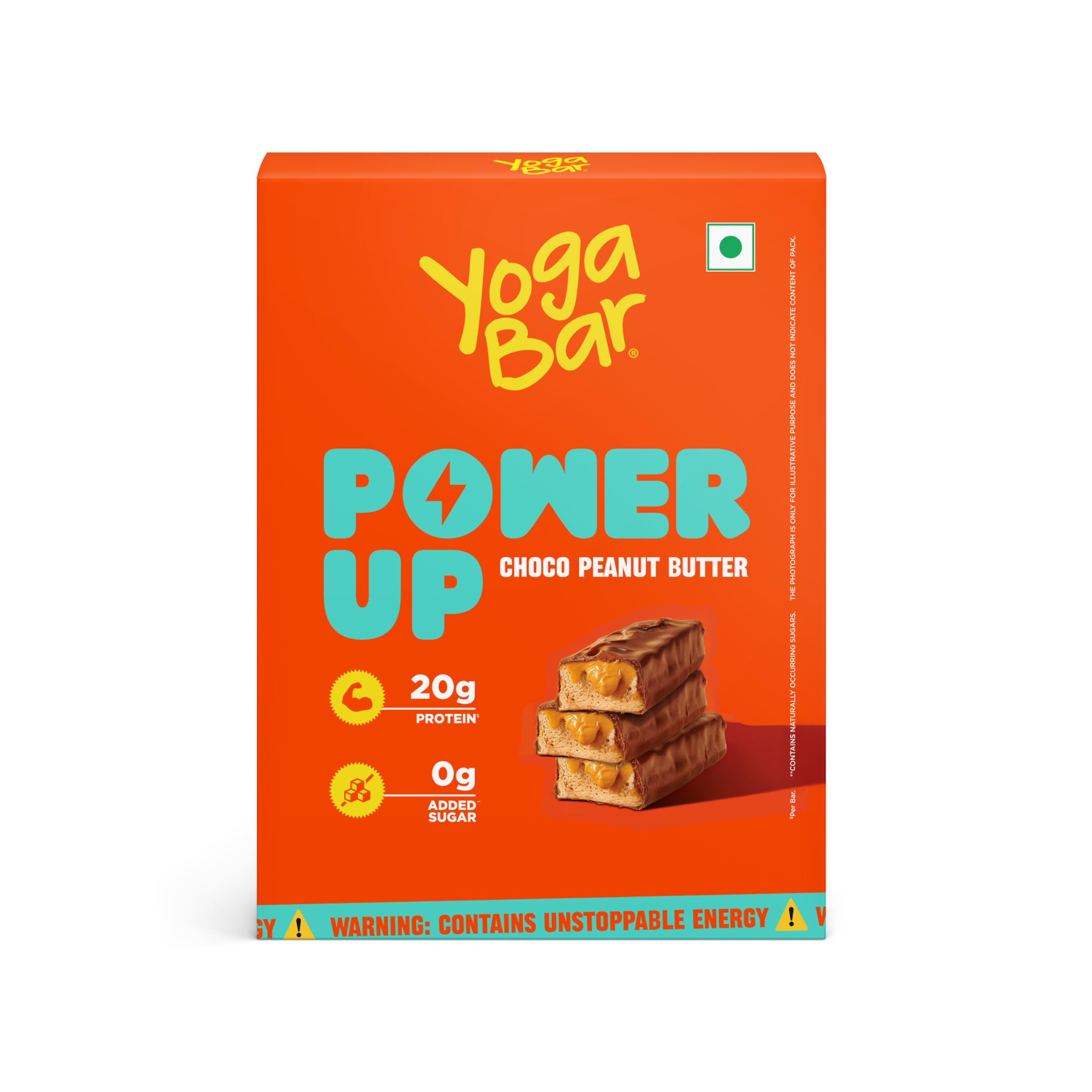Yogabar Power Up 20g Protein Bar (5 x Choco Peanut Butter Bars, 5 x Coffee Rush Bars) | No Added Sugar Protein Bars | Premium High Protein Blend - Concentrate, Peanuts & Soy | Healthy Protein 3