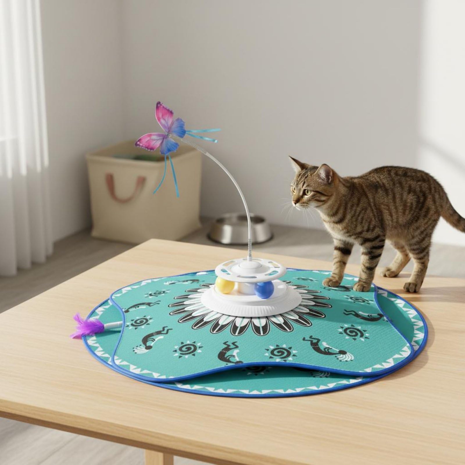 Giocattolo Interattivo Elettrico per Gatti Stimola la Propensione di Caccia Gioco Automatico