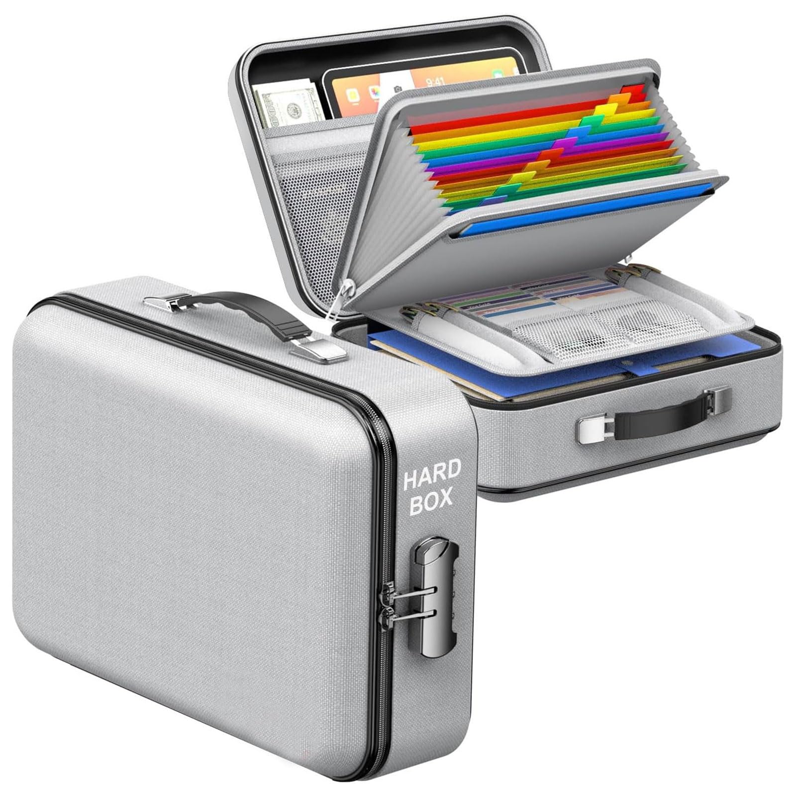 Contenitore Refrattario Per Documenti Ergonomico E Multiplo Scomparti Per Ufficio Scatola Contabilità