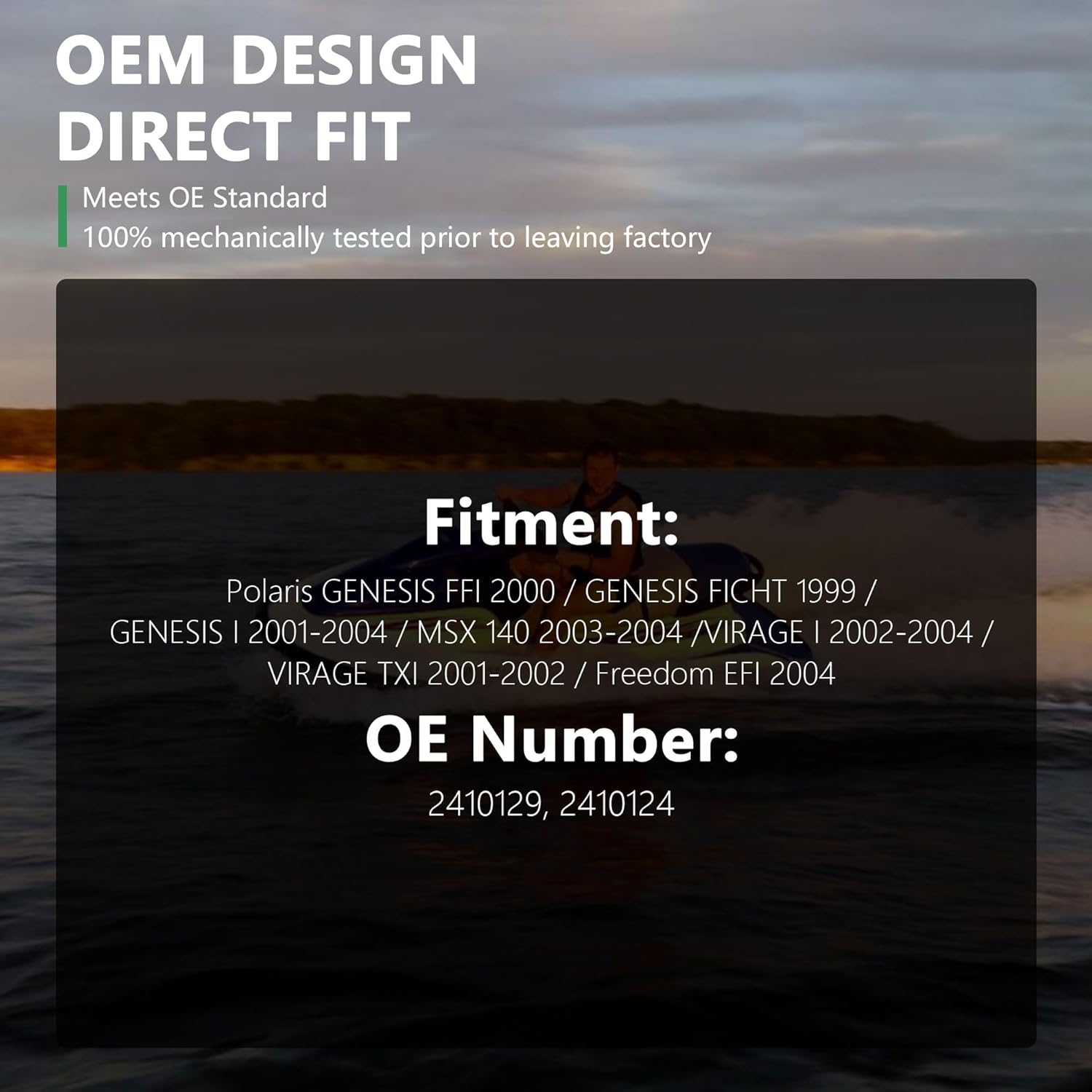 Fuel Pump for Polaris GENESIS FFI 2000 / FICHT 1999 / GENESIS I 2001-2004 / MSX 140 2003-2004 / VIRAGE I 2002-2004 / VIRAGE TXI 2001-2002 / Freedom EFI 2004 Replaces 2410129 2410124