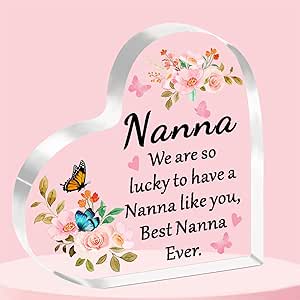 JMIMO Nanna Gifts - Targa In Acrilico Con Scritta In Lingua