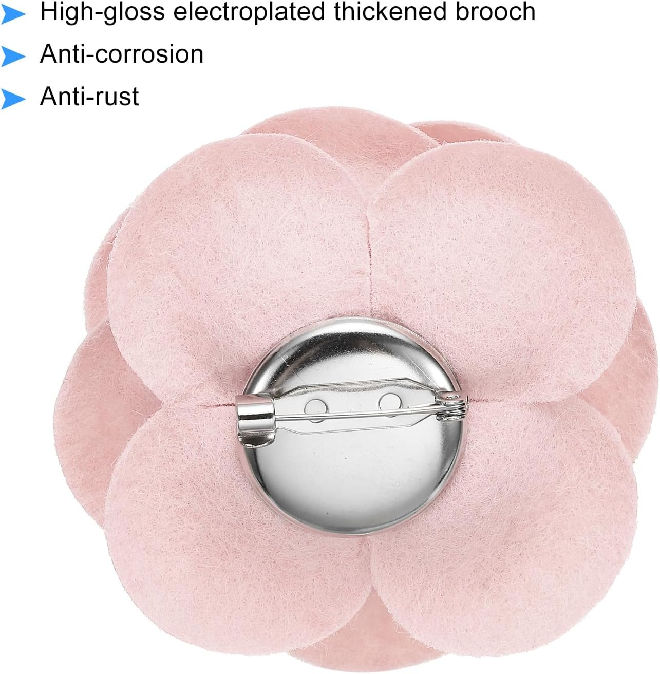 PATIKIL Camellia Fabric Pin, 2 Pcs Flower Brooch Artificial Flowers Brooches for Women Girls Cloth Wedding Party Decor Accessories Jewelry Gift, Pink