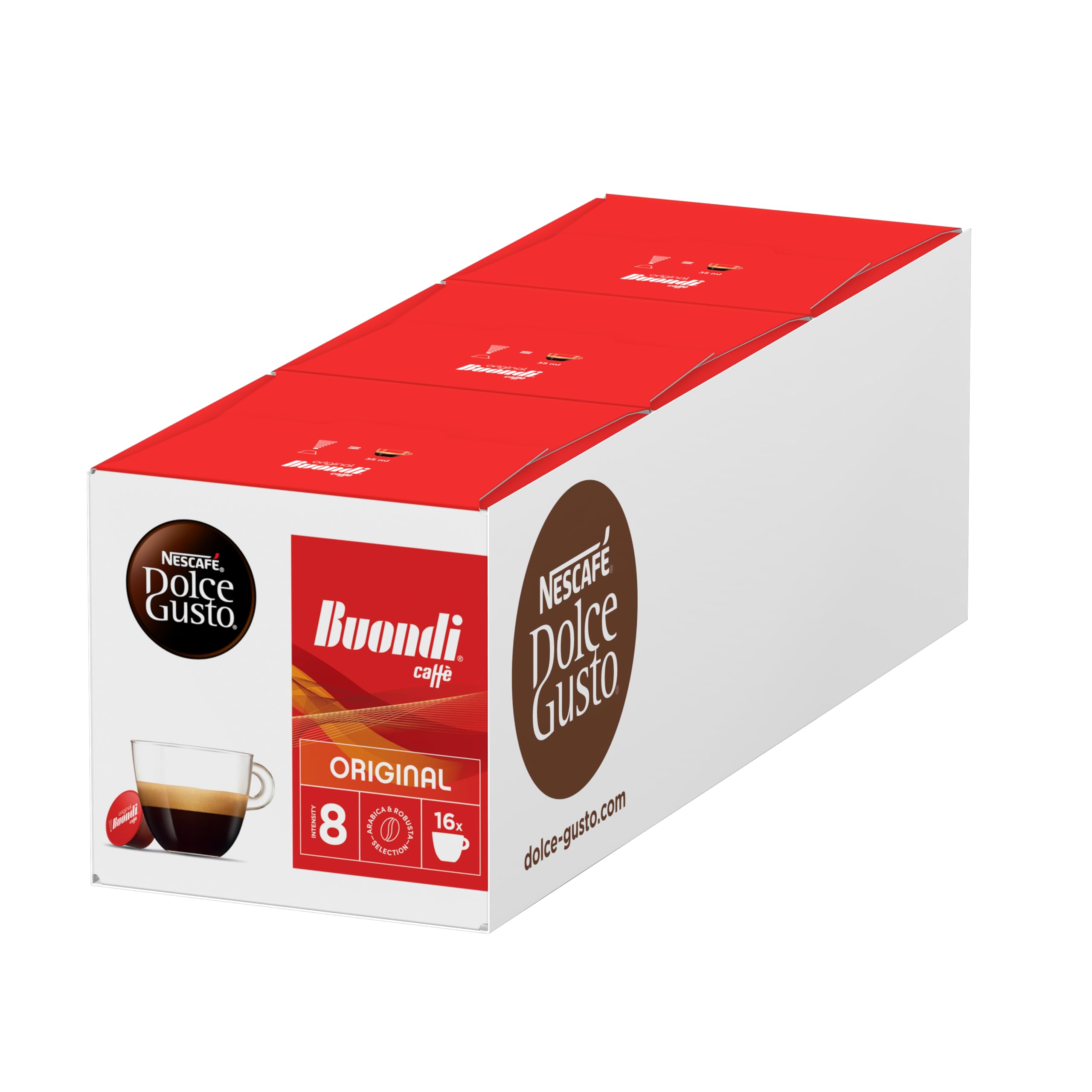 NESCAFÉ Dolce Gusto Espresso Buondi Kapselpackung – 3er Pack (3 x 16 Kapseln)