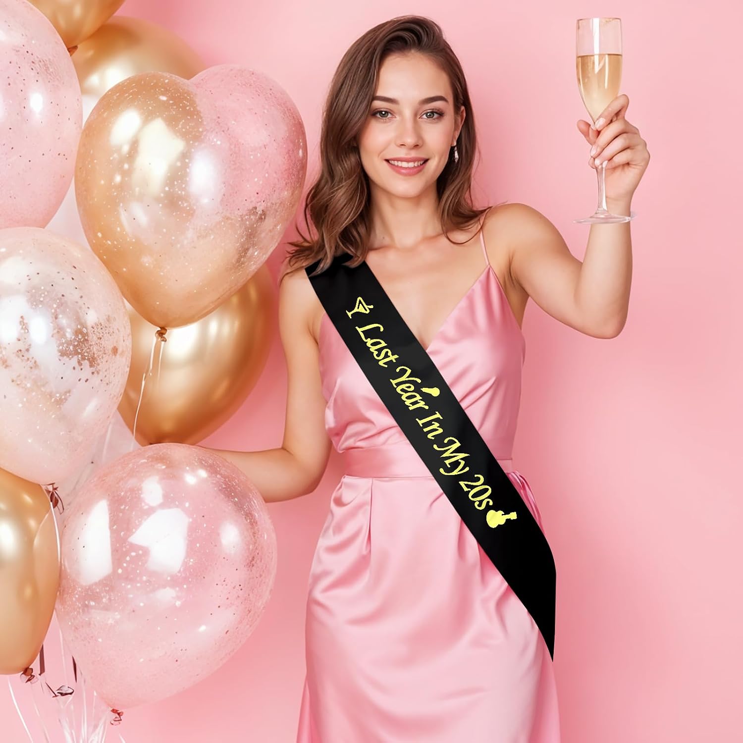 29 Year Old Birthday Party Decorations for Women Men 29th Black Satin Sash Gifts for Friend Wife Husband Happy 29th Birthday Party Decoration Supplies Favors Cheers to 29 Years Gift