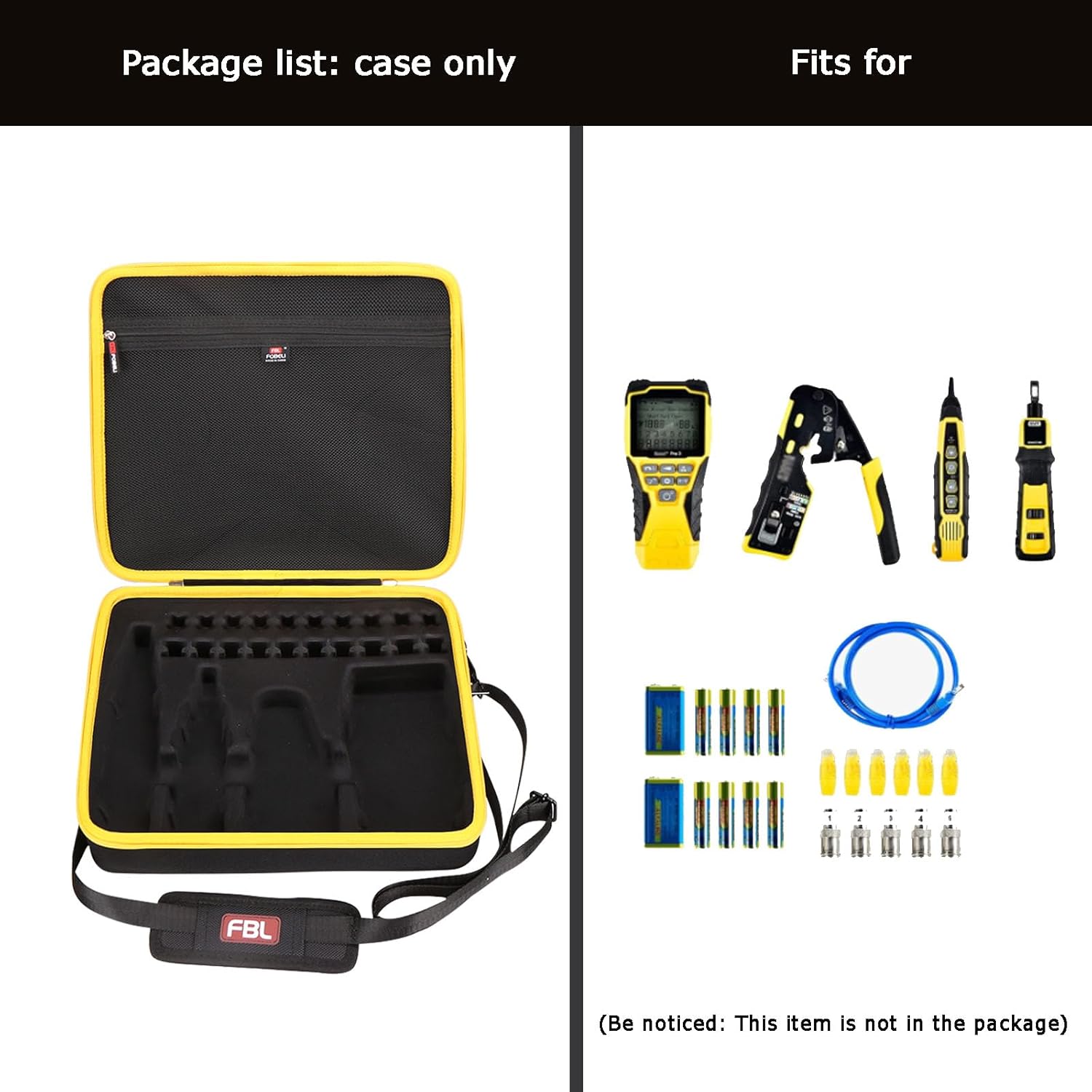 FBLFOBELI Hard Carrying Case for Klein Tools VDV501-851 VDV500-123 VDV226-110 VDV427-300. Storage Holder for Scout Pro 3 Cable Tester, Tracer Probe, Wire Tracer, Cable Crimper and Accessories