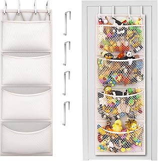Storage for Stuffed Animals (Patent Pending)- Over Door Organizer for Stuffies, Baby Accessories, and Toy Plush Storage / ...