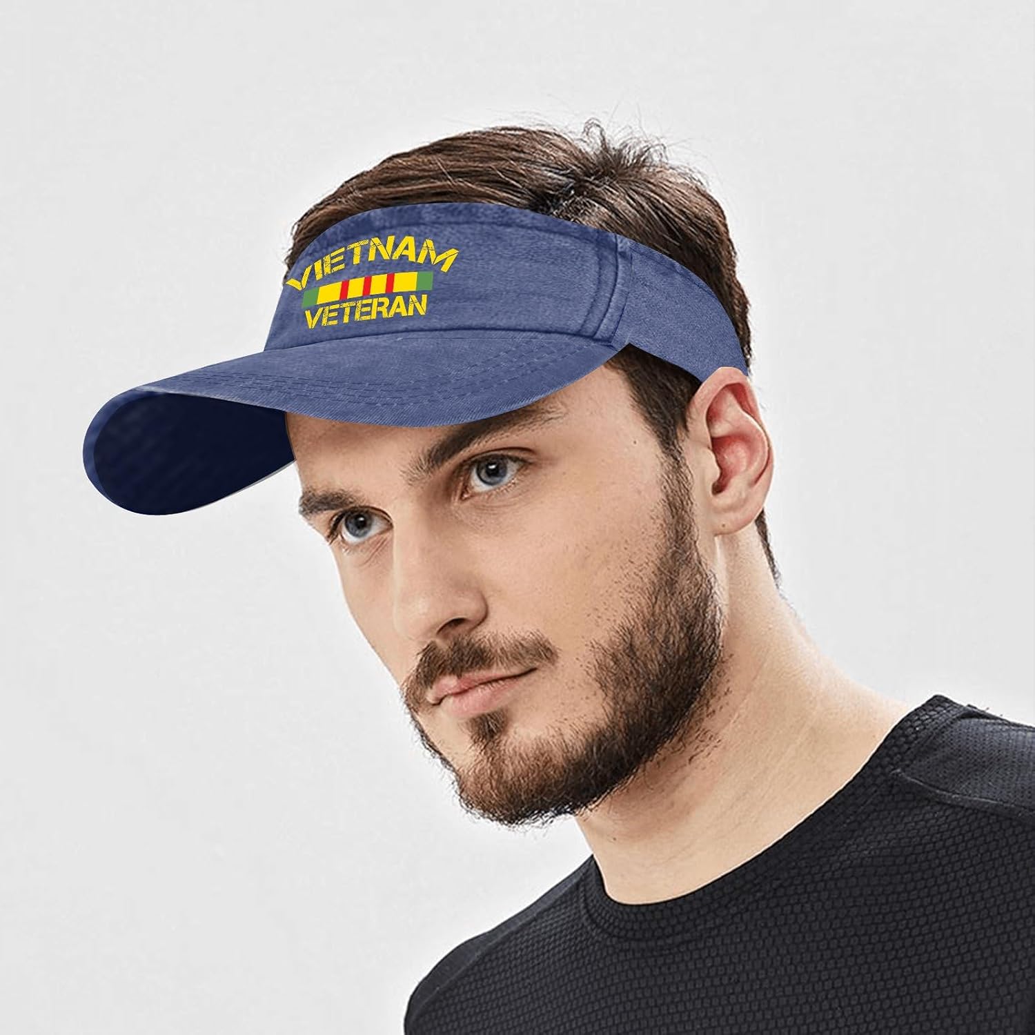 Vietnam Veteran Funny Cap Sun Visor Hat for Women Visor Protection Sun Visors Navy
