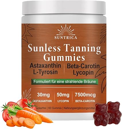 Suntrica Sunless Tanning Gummies: Convenient Glow from Within