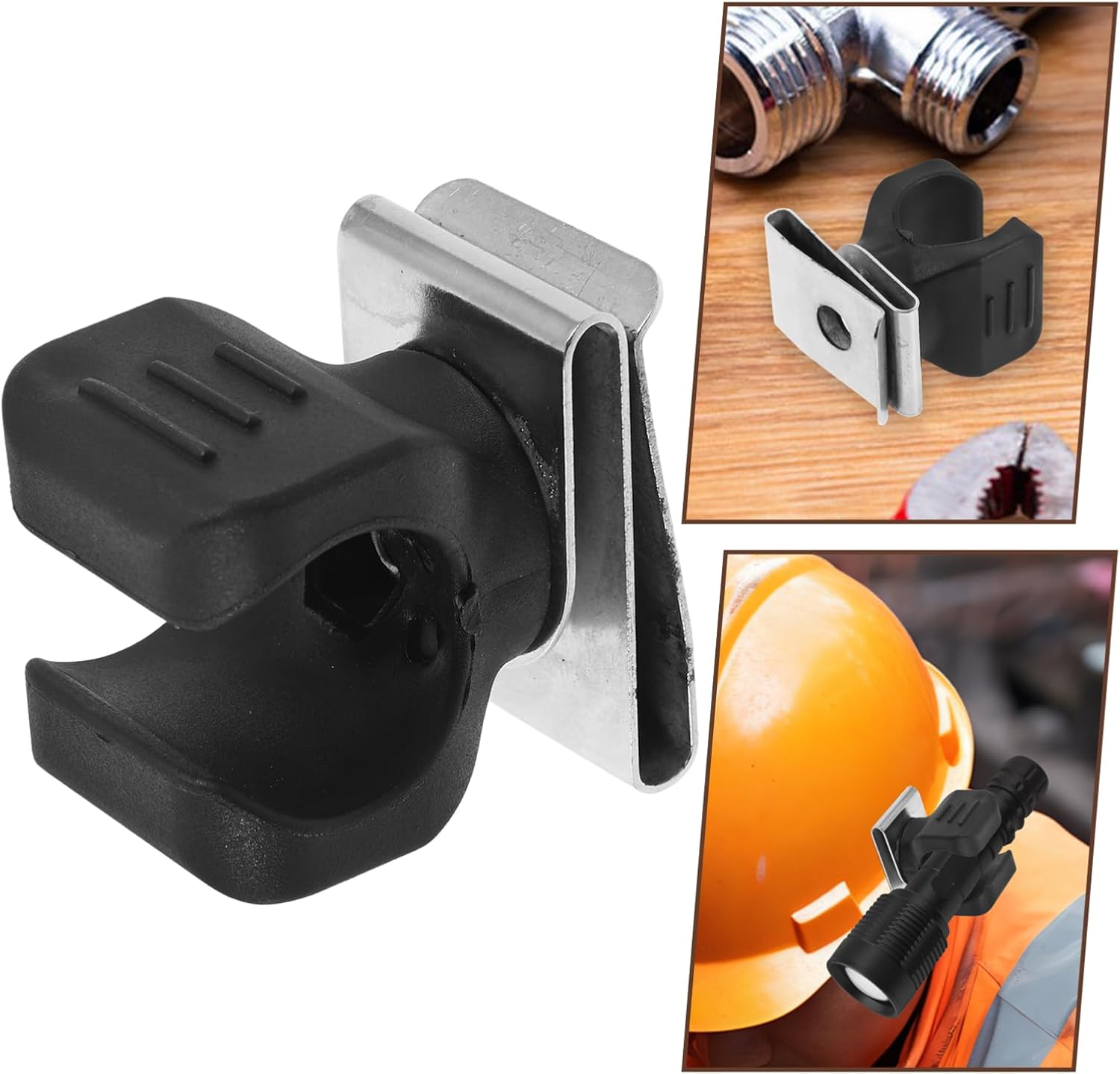 Helmet Light Stand Hard Hat Light Mount Holder Helmet Light Clip Mount Helmet Clip Construction Hat Light Holder Flash Light Clip Hat Flashlight Clips Hat Headlamp Flashlight Clips