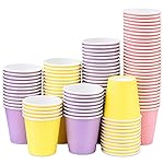 Huaiid 3 oz 100 Packs Small Paper Cups, Mouthwash Cups Bathroom Cup, Disposable Espresso Cup for Snack Bathroom Perfect for Home Condos Rvs Campers (Colorful)